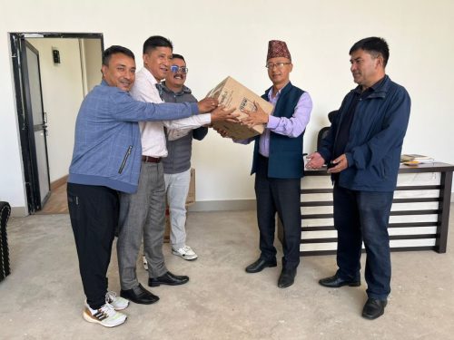MIS Presents Computers and Printers to Kirtipur Mayor